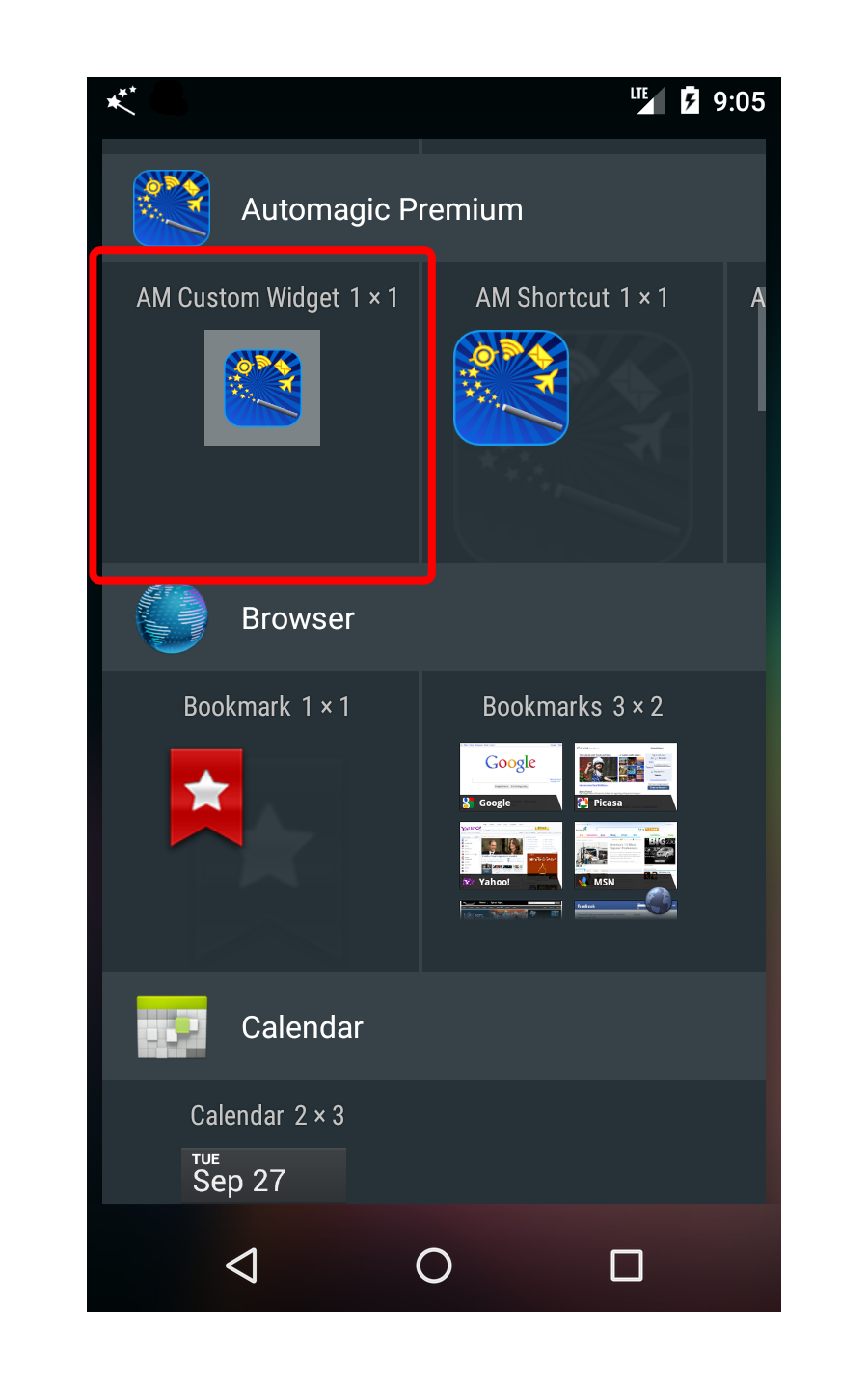 Widget Drawer